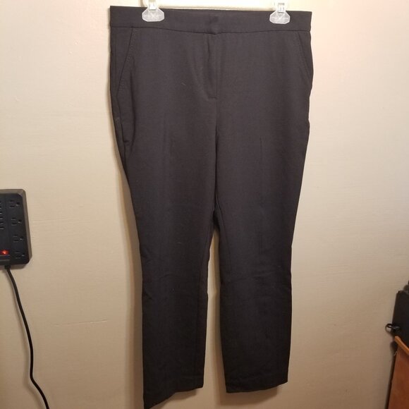 Banana Republic Black Straight Leg Trousers, Size 10 - Picture 1 of 7